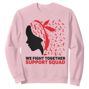 We Fight Together Support Squad Sweatshirt HIV Awareness Dragonfly Gift TS12 Light Pink Print Your Wear