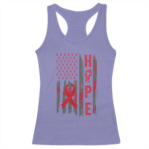 American Flag Hope HIV Awareness Racerback Tank Top World AIDS Day Gift TS12 Violet Print Your Wear