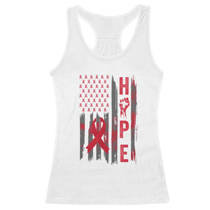American Flag Hope HIV Awareness Racerback Tank Top World AIDS Day Gift TS12 White Print Your Wear