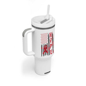 American Flag Hope HIV Awareness Tumbler With Handle World AIDS Day Gift TS12 Print Your Wear