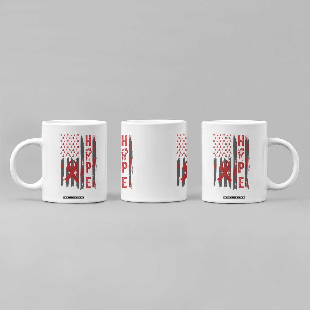 American Flag Hope HIV Awareness Coffee Mug World AIDS Day Gift TS12 Print Your Wear