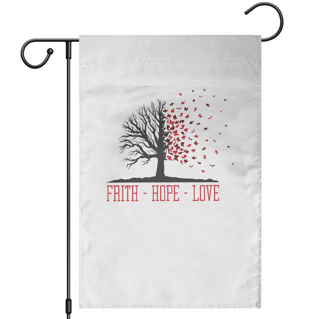 World AIDS Day Awareness Gift Garden Flag Faith Hope Love TS12 White Print Your Wear