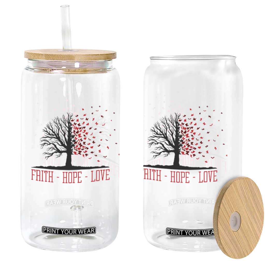 World AIDS Day Awareness Gift Glass Can Faith Hope Love TS12 Print Your Wear