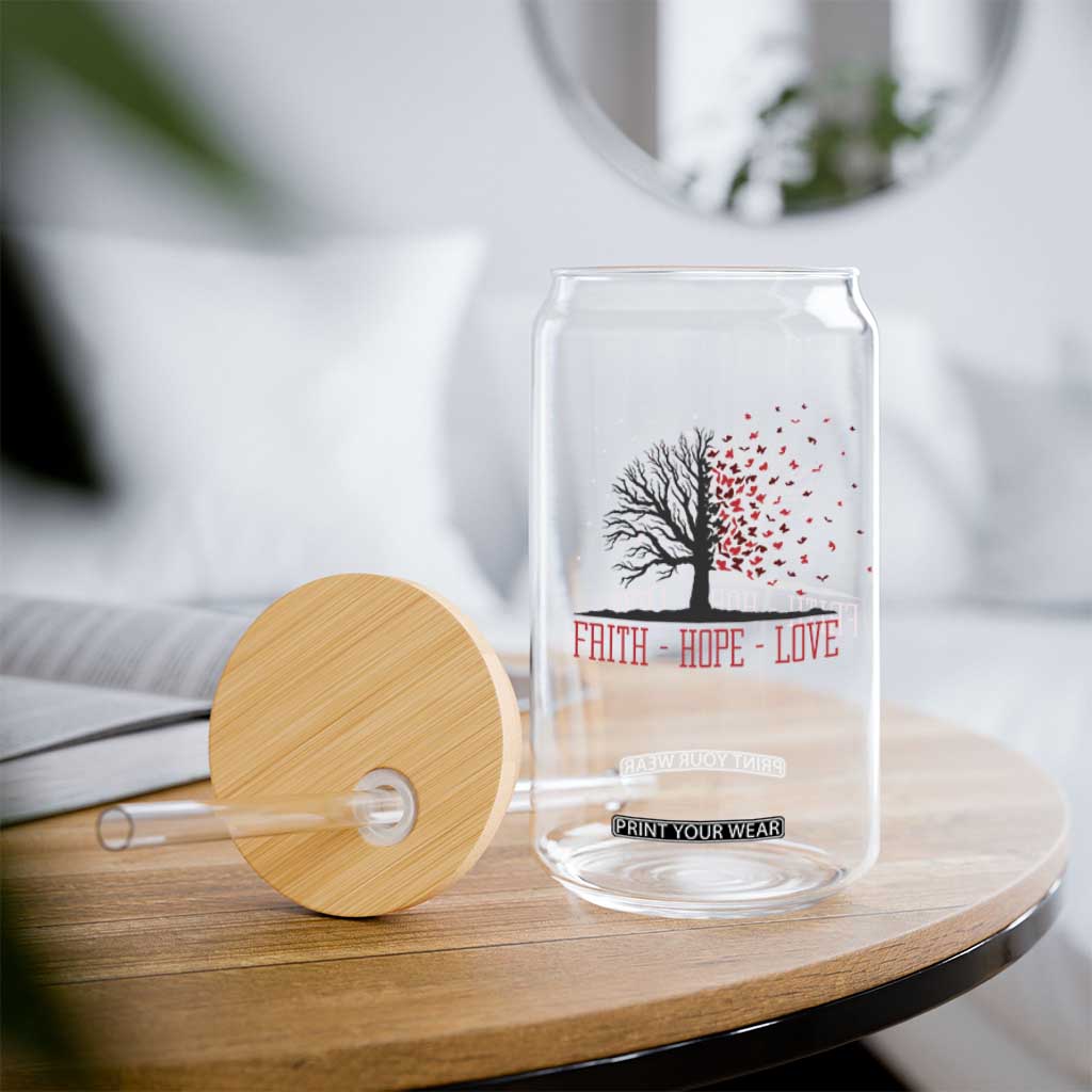 World AIDS Day Awareness Gift Glass Can Faith Hope Love TS12 Print Your Wear