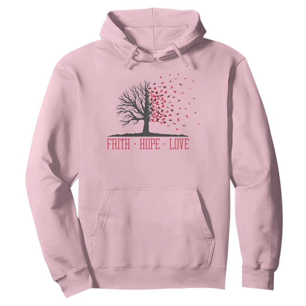 World AIDS Day Awareness Gift Hoodie Faith Hope Love TS12 Light Pink Print Your Wear