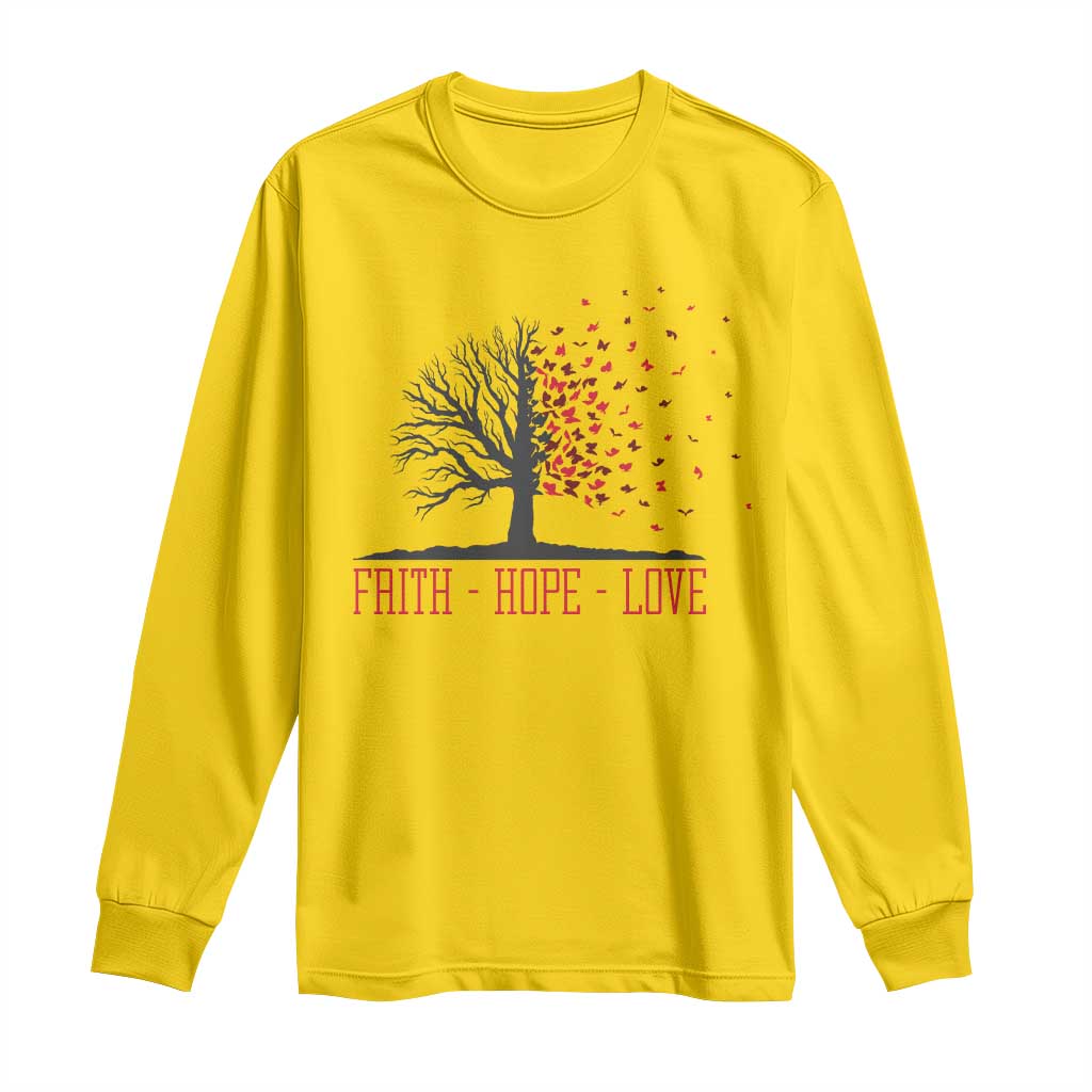 World AIDS Day Awareness Gift Long Sleeve Shirt Faith Hope Love TS12 Daisy Print Your Wear