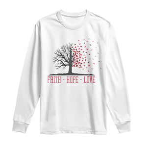World AIDS Day Awareness Gift Long Sleeve Shirt Faith Hope Love TS12 White Print Your Wear