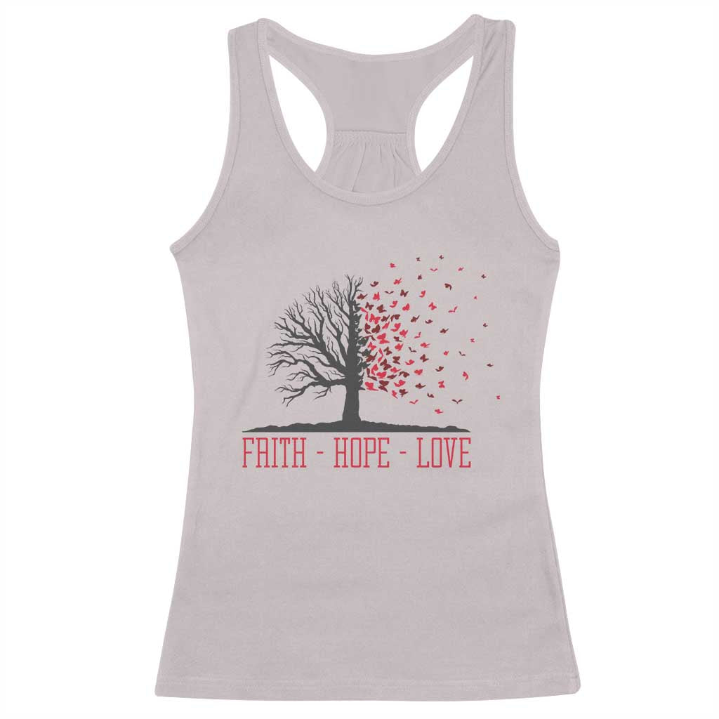 World AIDS Day Awareness Gift Racerback Tank Top Faith Hope Love TS12 Ice Gray Print Your Wear