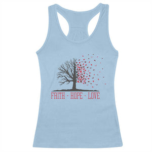 World AIDS Day Awareness Gift Racerback Tank Top Faith Hope Love TS12 Light Blue Print Your Wear