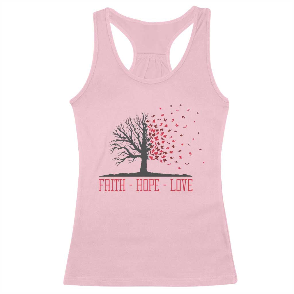 World AIDS Day Awareness Gift Racerback Tank Top Faith Hope Love TS12 Light Pink Print Your Wear