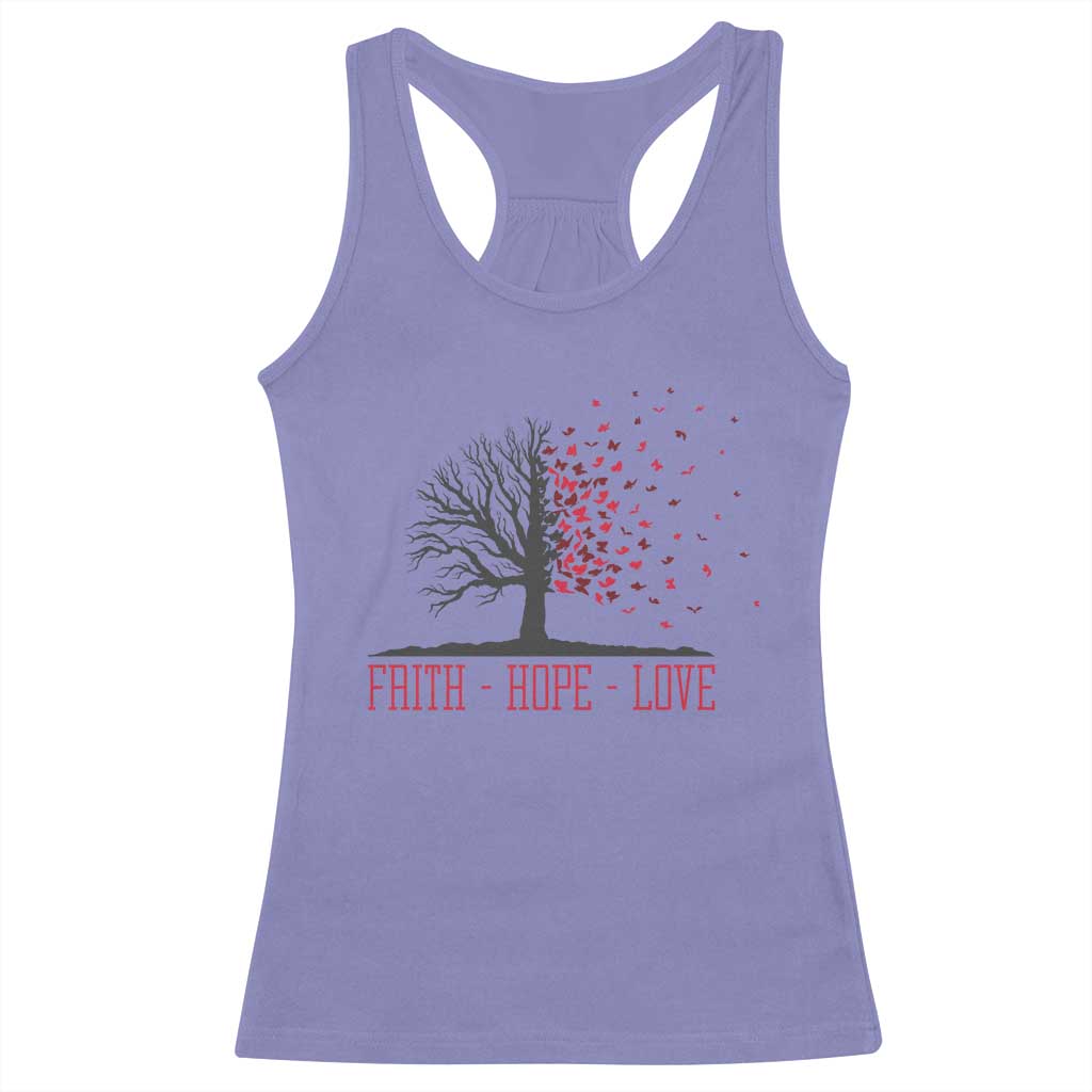 World AIDS Day Awareness Gift Racerback Tank Top Faith Hope Love TS12 Violet Print Your Wear
