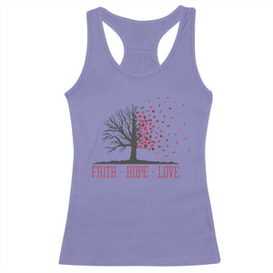 World AIDS Day Awareness Gift Racerback Tank Top Faith Hope Love TS12 Violet Print Your Wear
