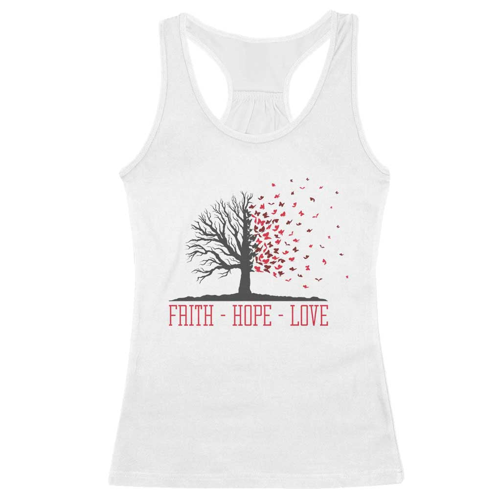 World AIDS Day Awareness Gift Racerback Tank Top Faith Hope Love TS12 White Print Your Wear