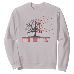 World AIDS Day Awareness Gift Sweatshirt Faith Hope Love TS12 Ice Gray Print Your Wear