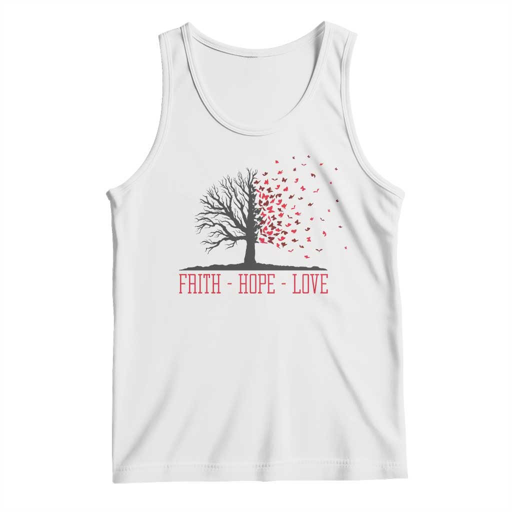 World AIDS Day Awareness Gift Tank Top Faith Hope Love TS12 White Print Your Wear