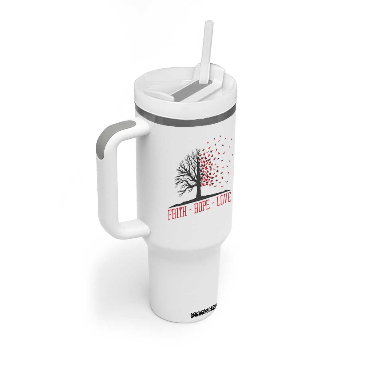 World AIDS Day Awareness Gift Tumbler With Handle Faith Hope Love TS12 Print Your Wear