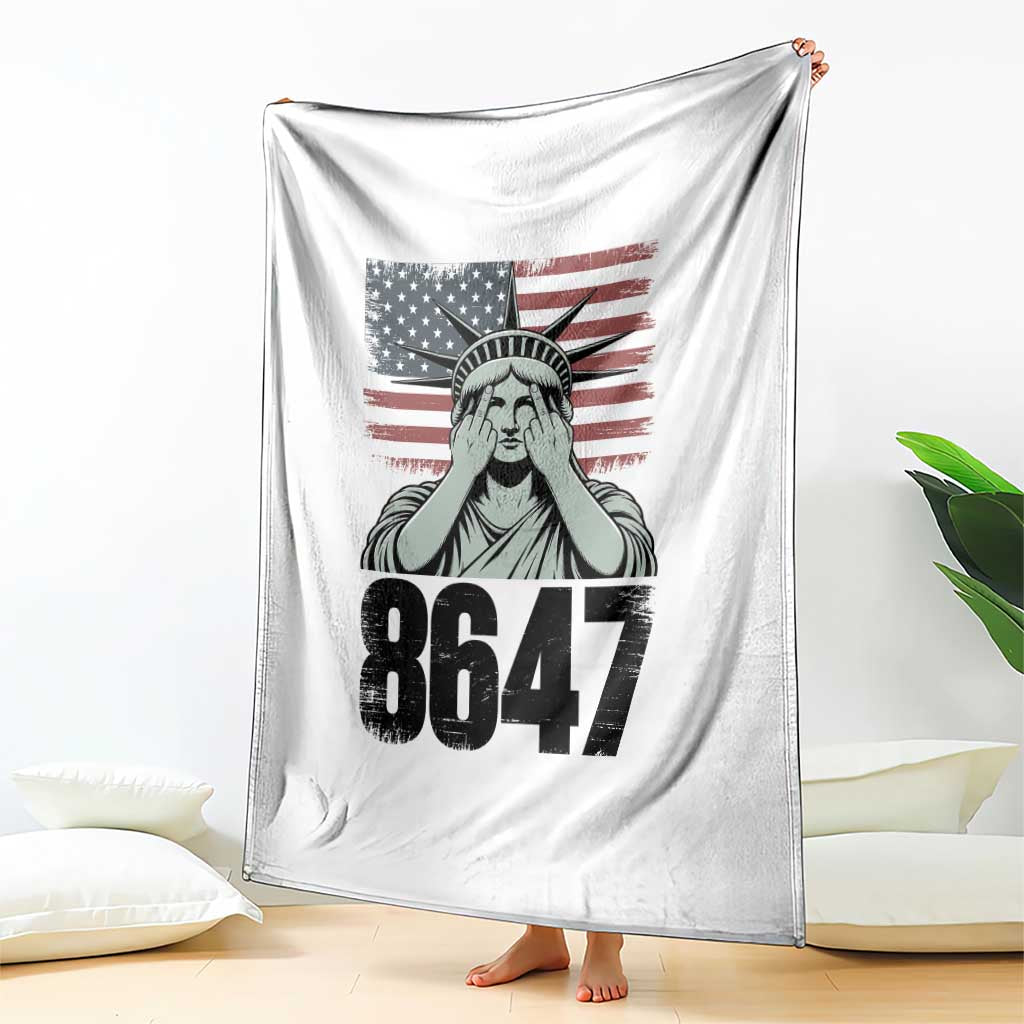 8647 Statue Of Liberty Throw Blanket Political Satire Protest Poster Graphic TS12 Print Your Wear