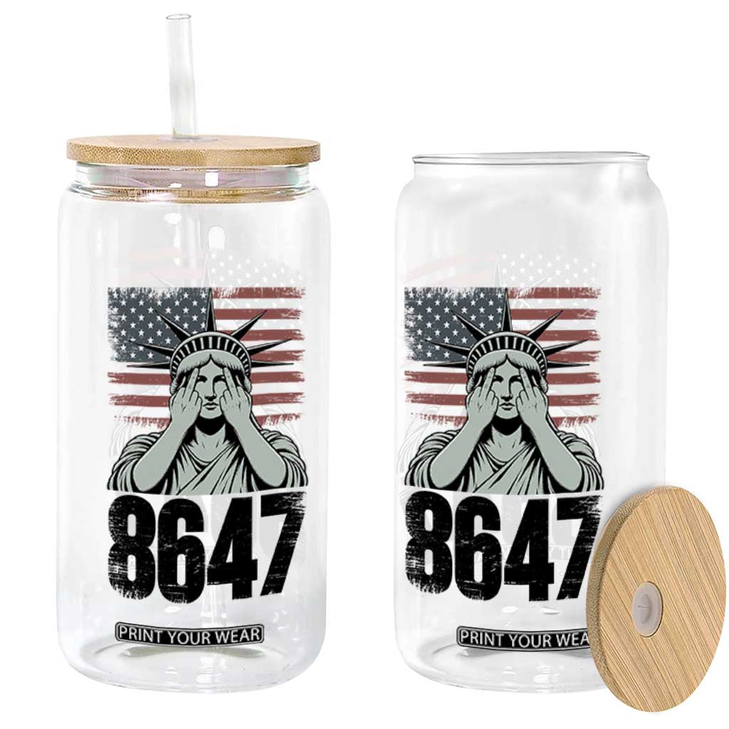 8647 Statue Of Liberty Glass Can Political Satire Protest Poster Graphic TS12 Print Your Wear