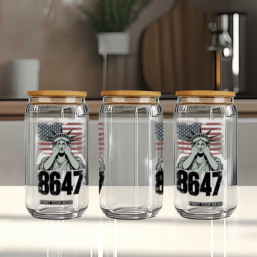 8647 Statue Of Liberty Glass Can Political Satire Protest Poster Graphic TS12 Print Your Wear