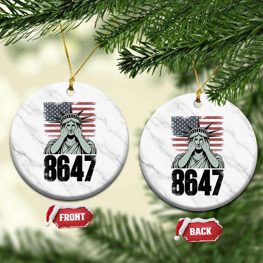 8647 Statue Of Liberty Ceramic Ornament Political Satire Protest Poster Graphic TS12 1pc White Marble Print Your Wear