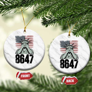 8647 Statue Of Liberty Ceramic Ornament Political Satire Protest Poster Graphic TS12 1pc White Marble Print Your Wear