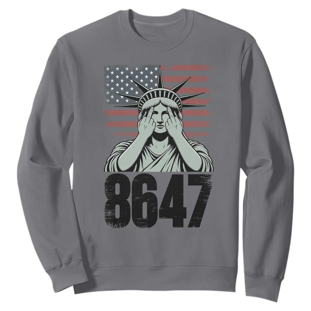 8647 Statue Of Liberty Sweatshirt Political Satire Protest Poster Graphic TS12 Charcoal Print Your Wear