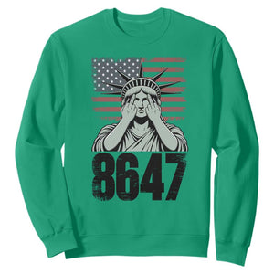 8647 Statue Of Liberty Sweatshirt Political Satire Protest Poster Graphic TS12 Irish Green Print Your Wear