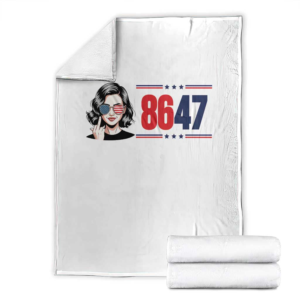 Political Activist 8647 Throw Blanket Freedom Satire Protest Graphic TS12 White Print Your Wear
