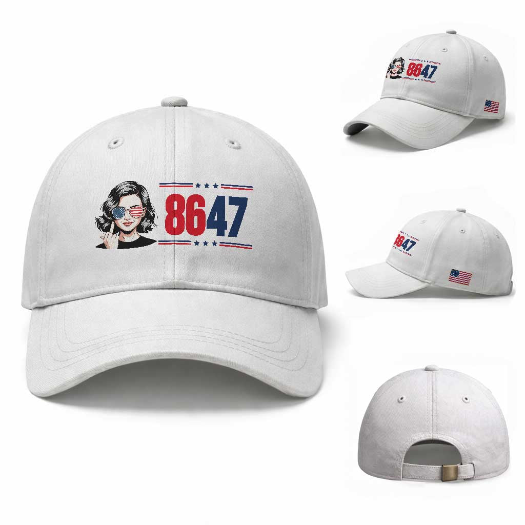 Political Activist 8647 Baseball Cap Freedom Satire Protest Graphic TS12 Baseball Cap Universal Fit White Print Your Wear