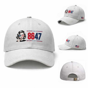 Political Activist 8647 Baseball Cap Freedom Satire Protest Graphic TS12 Baseball Cap Universal Fit White Print Your Wear