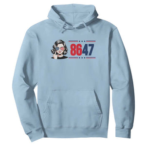 Political Activist 8647 Hoodie Freedom Satire Protest Graphic TS12 Light Blue Print Your Wear