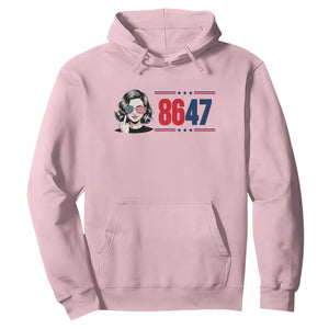 Political Activist 8647 Hoodie Freedom Satire Protest Graphic TS12 Light Pink Print Your Wear