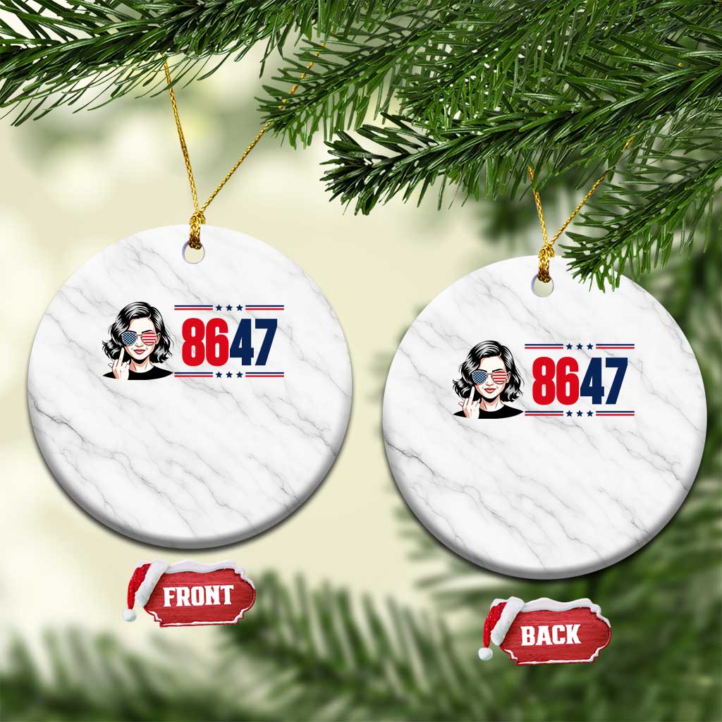 Political Activist 8647 Ceramic Ornament Freedom Satire Protest Graphic TS12 1pc White Marble Print Your Wear