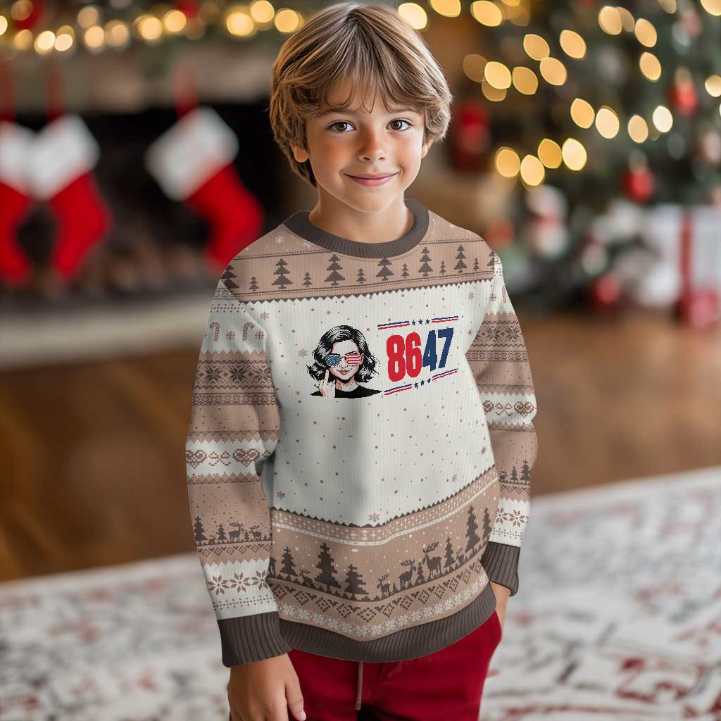 Political Activist 8647 Ugly Christmas Sweater Freedom Satire Protest Graphic TS12 Mocha Mousse Print Your Wear