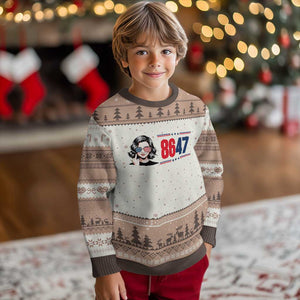Political Activist 8647 Ugly Christmas Sweater Freedom Satire Protest Graphic TS12 Mocha Mousse Print Your Wear