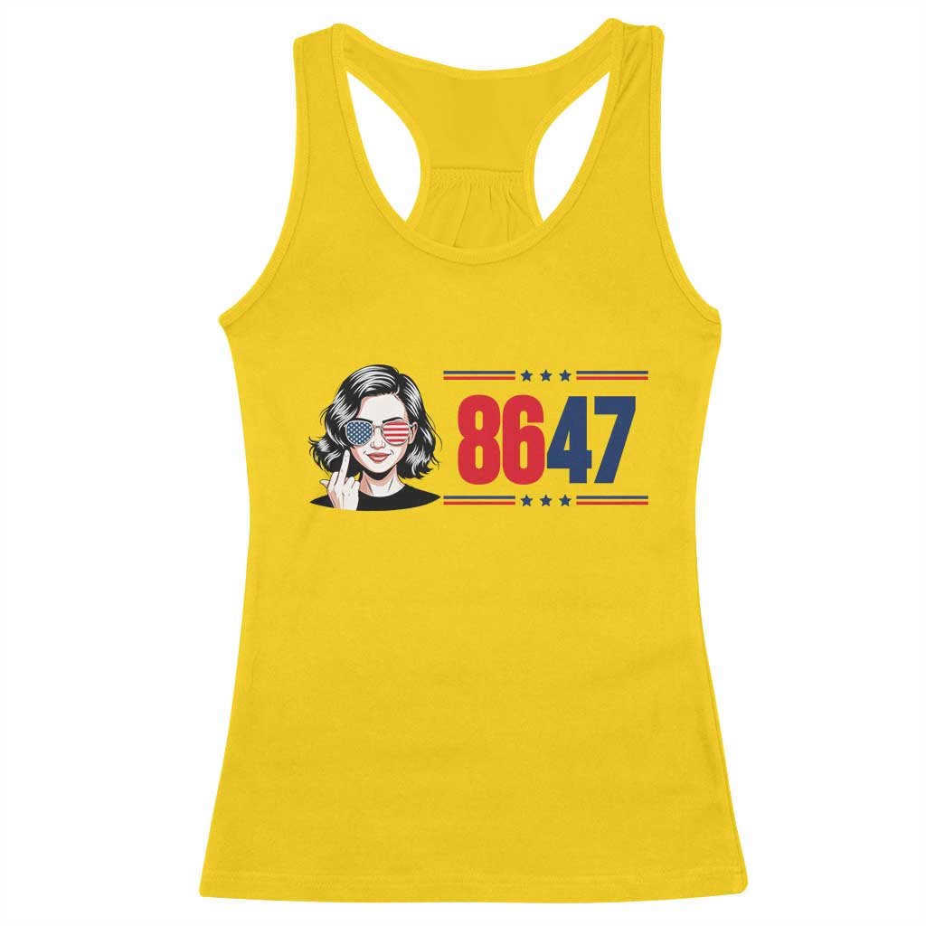 Political Activist 8647 Racerback Tank Top Freedom Satire Protest Graphic TS12 Daisy Print Your Wear