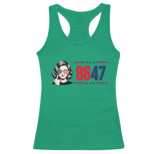 Political Activist 8647 Racerback Tank Top Freedom Satire Protest Graphic TS12 Irish Green Print Your Wear
