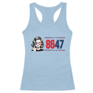 Political Activist 8647 Racerback Tank Top Freedom Satire Protest Graphic TS12 Light Blue Print Your Wear