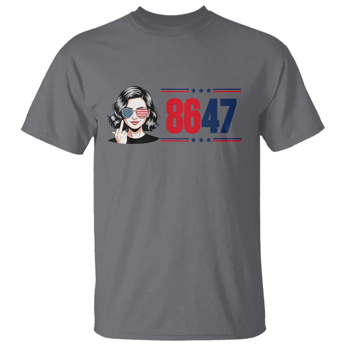 Political Activist 8647 T Shirt Freedom Satire Protest Graphic TS12 Charcoal Print Your Wear