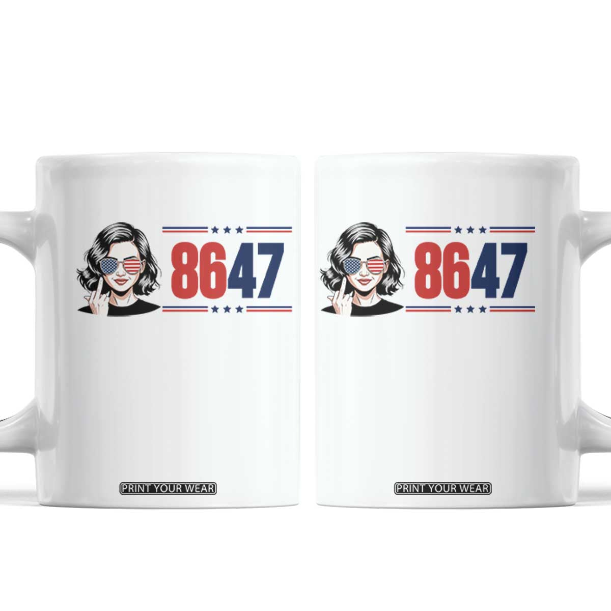 Political Activist 8647 Coffee Mug Freedom Satire Protest Graphic TS12 White Print Your Wear