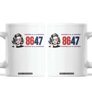 Political Activist 8647 Coffee Mug Freedom Satire Protest Graphic TS12 White Print Your Wear