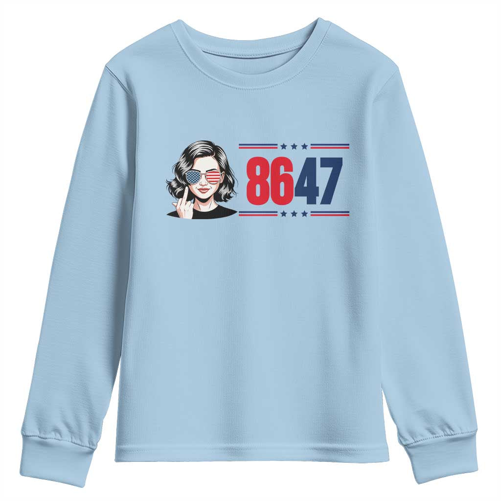 Political Activist 8647 Youth Sweatshirt Freedom Satire Protest Graphic TS12 Light Blue Print Your Wear
