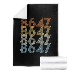 Retro Vintage 8647 Throw Blanket Freedom Protest Stripe Graphic TS12 Black Print Your Wear