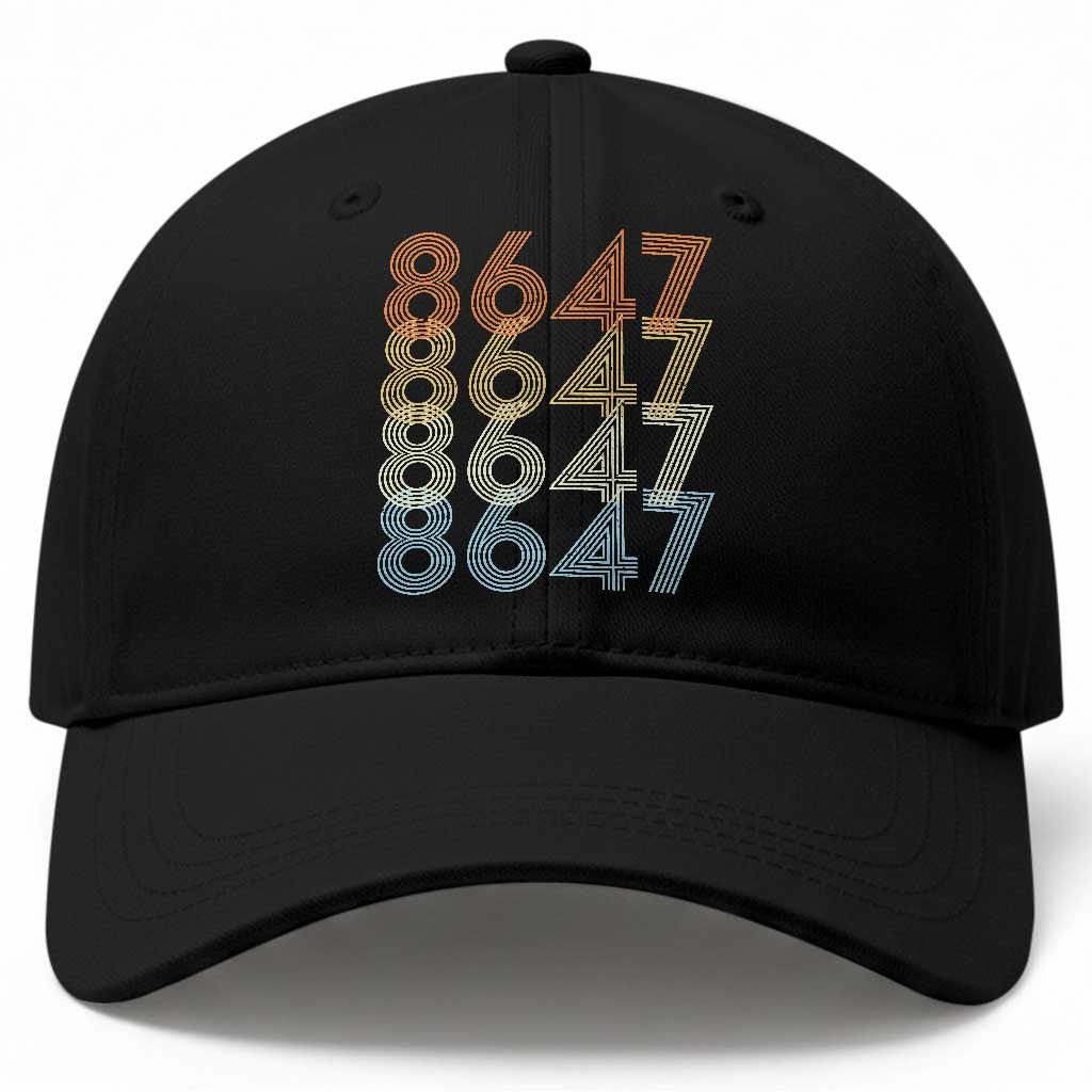 Retro Vintage 8647 Baseball Cap Freedom Protest Stripe Graphic TS12 Print Your Wear
