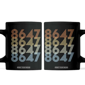 Retro Vintage 8647 Coffee Mug Freedom Protest Stripe Graphic TS12 Black Print Your Wear