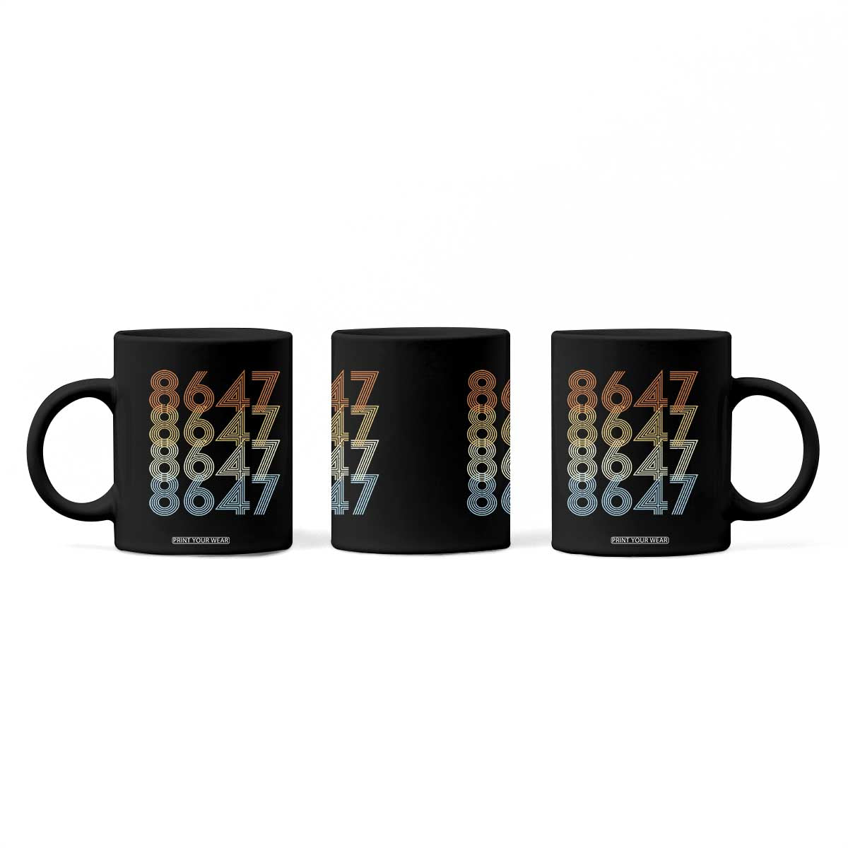 Retro Vintage 8647 Coffee Mug Freedom Protest Stripe Graphic TS12 Print Your Wear