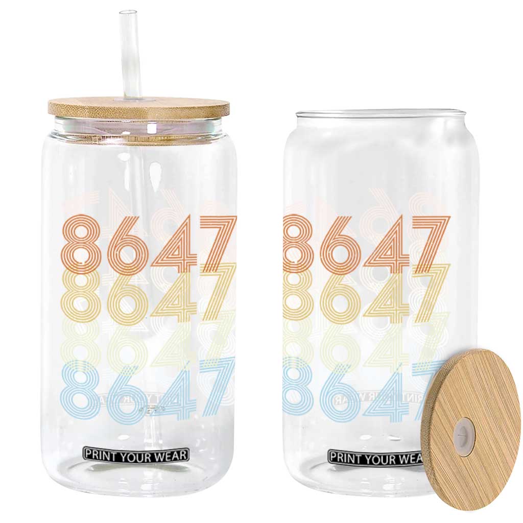 Retro Vintage 8647 Glass Can Freedom Protest Stripe Graphic TS12 Print Your Wear