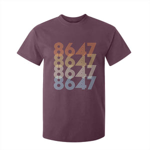 Retro Vintage 8647 T Shirt For Kid Freedom Protest Stripe Graphic TS12 Maroon Print Your Wear