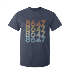 Retro Vintage 8647 T Shirt For Kid Freedom Protest Stripe Graphic TS12 Navy Print Your Wear