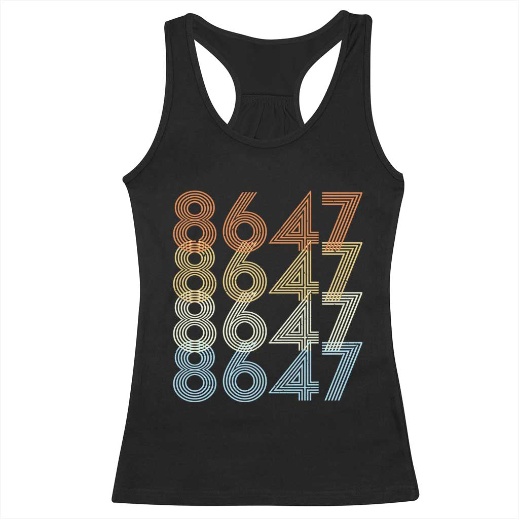 Retro Vintage 8647 Racerback Tank Top Freedom Protest Stripe Graphic TS12 Black Print Your Wear
